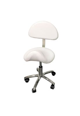 Imagen 2 del producto Piso taburete ergonómico con ruedas y respaldo