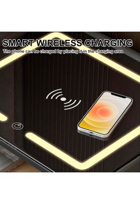 Imagen 2 del producto Velador con cargador inalambrico, LED y parlantes Chic Home