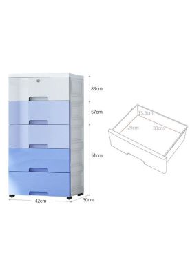 Imagen 2 del producto Cajones De 5 Pisos Cocina, Baño, Closet Con Ruedas Y Llave