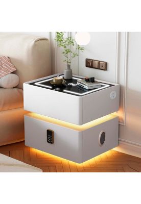 Imagen 2 del producto Velador 2 Niveles Con Cargador Inalambrico Parlante 50x48x40 ChicHome