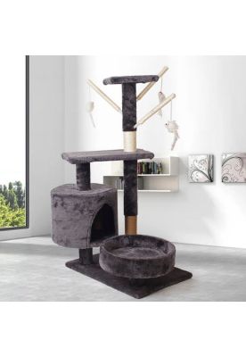 Imagen 2 del producto Rascador de Gatos 4 Niveles + Casita MD-04