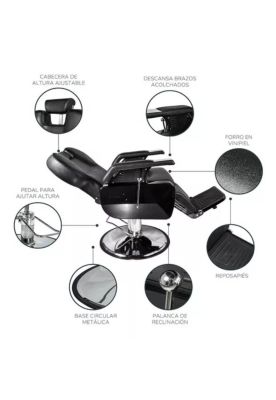 Imagen 2 del producto Silla Barberia Peluqueria PRO