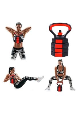 Imagen 2 del producto Set Mancuernas Ajustables 15kg 3 En 1 + Barra + Kettlebell