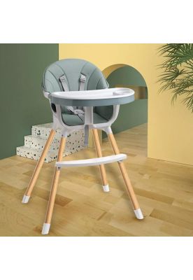 Imagen 2 del producto Silla De Comer 2 Alturas Cubiertas Cambiables Y Cinturón Seg