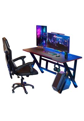 Imagen 2 del producto Escritorio Gamer Profesional Negro/Rojo Chic Home