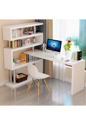 Imagen 2 del producto Escritorio esquinero 120x80x125cm con estantes Chic Home