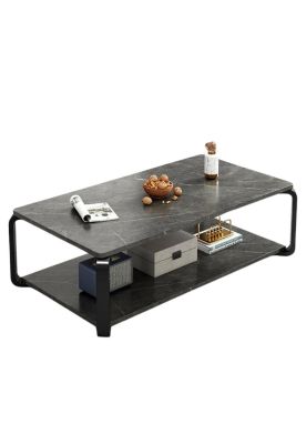 Mesa rectangular doble nivel marmolada ChicHome