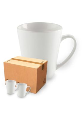 Caja 36 Tazones Cónicos para Sublimar Estampar Blancos