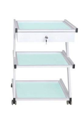 Mesa Auxiliar Centro Estética 3 niveles con cajón