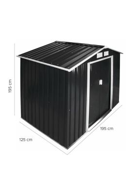Imagen 2 del producto Bodega De Jardín Negra 2.44M2 195x125cm