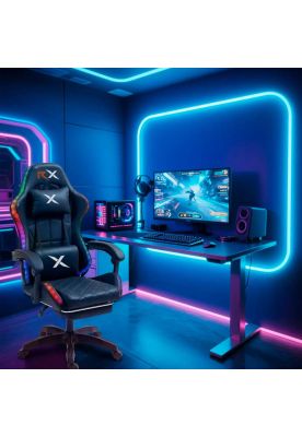 Imagen 2 del producto Silla Gamer Rgb Reclinable Reposapiés Silla Gaming + Control