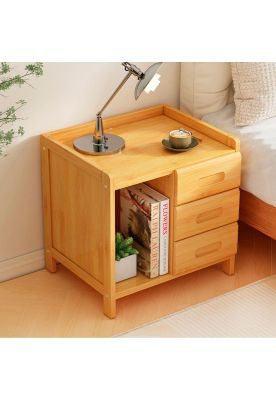 Imagen 2 del producto Velador color madera 3 cajones Chic Home