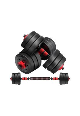 Imagen 2 del producto Set De Mancuernas 10kg Barra Armable Ajustable Profesional Boost Fitness