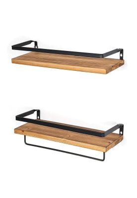 Repisas Flotantes De Madera Modernas Kit X2 Colores