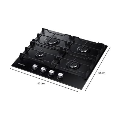 Imagen 2 del producto Encimera a Gas 4 Quemadores Negra