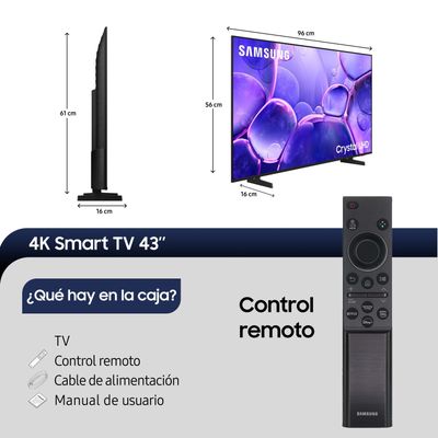 Imagen 2 del producto 43"" Crystal UHD U8000F 4K Smart TV (2025)