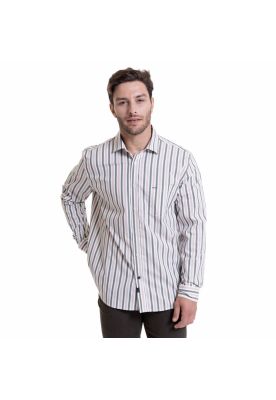 Camisa Rayas Comfort Fit Verde claro