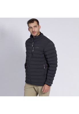Parka Insulada Grey Hombre Negro