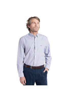 Camisa Hombre Manga Larga Rockefeller Algodon Slim Fit