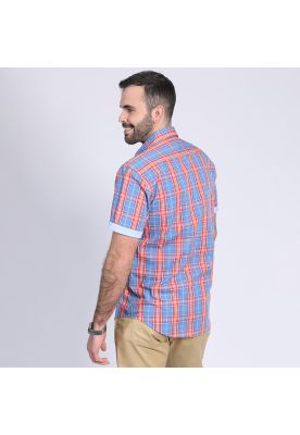 Imagen 2 del producto Camisa Cuadros Multicolor Celeste