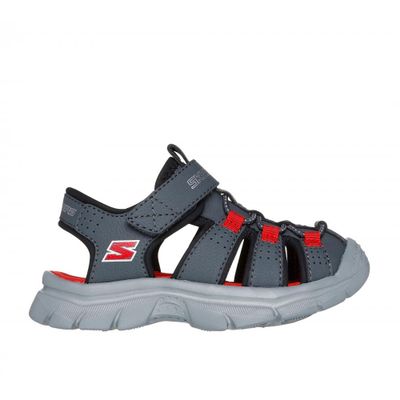 Sandalia Niño Relix Valdex Gris I Skechers