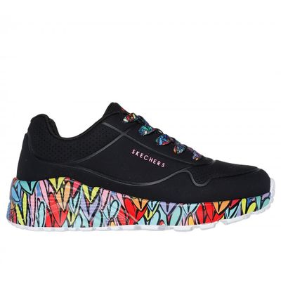 Zapatilla Niña Uno LiteSubtle Love Negro Skechers