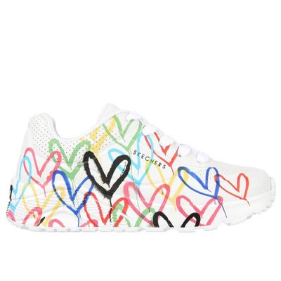 Zapatillas Niña Uno Lite Spread The Love Blanco Skechers