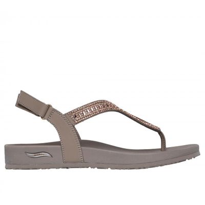 Sandalia Mujer Arch Fit Meditation Krystal Café Skechers