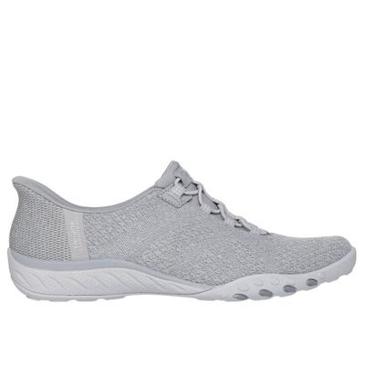 Zapatillas Mujer Slipins Breathe Easy Knitty Gris Skechers