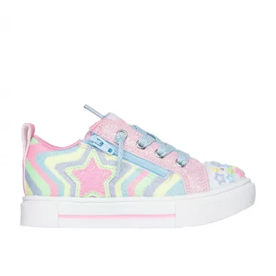 Zapatilla Niña Twinkle Sparks Cosmic Burst N Rosado Skechers