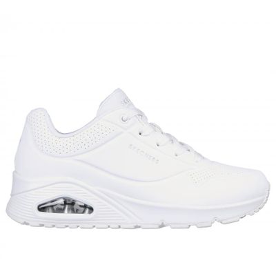 Zapatilla Mujer Uno Stand On Air Blanco Skechers