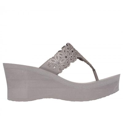 Sandalia Mujer Padma Flower Glitz Beige Skechers