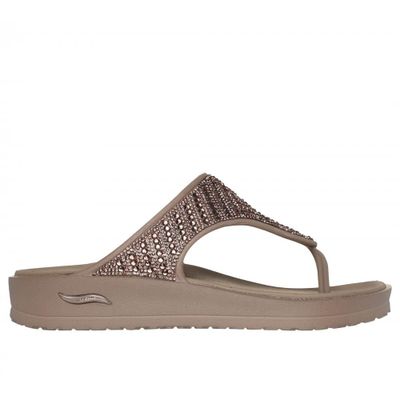 Sandalia Mujer Arch Fit Cali Breeze 2.0 Beige Skechers