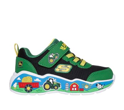 Zapatilla Niño Play Scene Verde BK Skechers