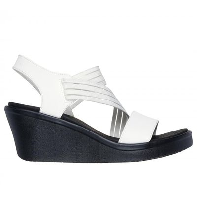 Sandalia Mujer Rumble On My Go To Blanco Skechers