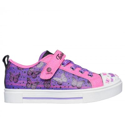 Zapatilla Niña Twinkle Sparks Ombre Flutter Morada Skechers