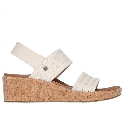 Sandalia Mujer Arch Fit Beverlee Mesh On You Beige Skechers