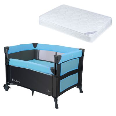 Cuna Playard Colecho Ara Blue + Colchón de Espuma