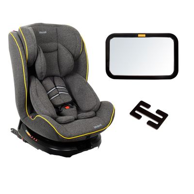 Silla De Auto Convertible Apolo Isofix LX 360° Grey + Espejo Retrovisor Mirror XL