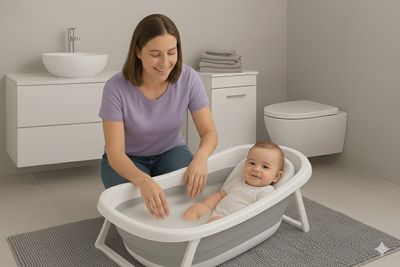 Imagen 2 del producto Bañera Plegable Splashy Grey + Soporte Ergonómico