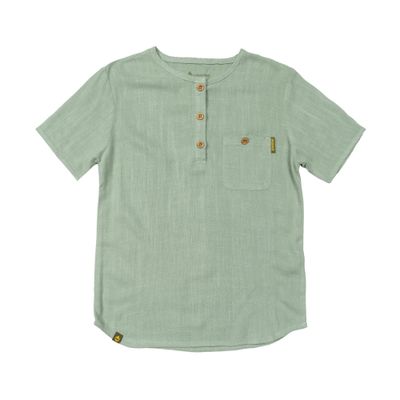 Camisa Lino Zelki Kids LightGreen Gnomo