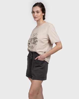 Imagen 2 del producto Short Lino Gurip Mujer DarkGrey Gnomo