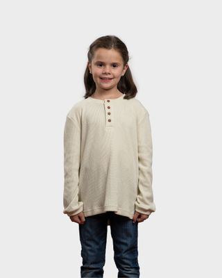 Polera Lodlamita Waffle Manga Larga Kids Beige Gnomo