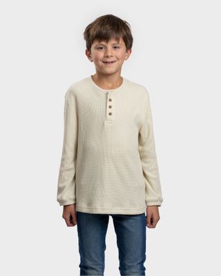 Imagen 2 del producto Polera Lodlamita Waffle Manga Larga Kids Beige Gnomo