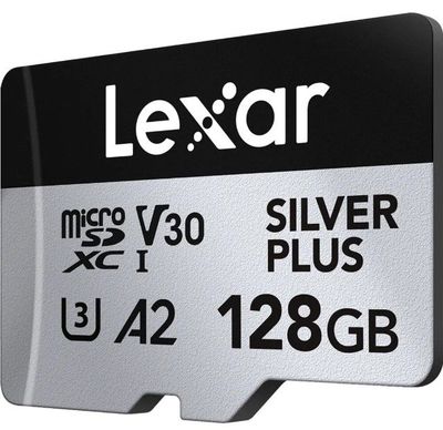 Imagen 2 del producto Tarjeta Lexar 128GB MicroSD SILVER PLUS C-10 UHS-I