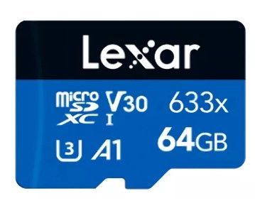 Imagen 2 del producto MicroSD LEXAR 64GB high Performance  633x Class 10 U3 A1