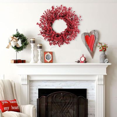 Imagen 2 del producto Corona De Navidad De Bayas Rojas 40cm Decoración Navideña Rojo