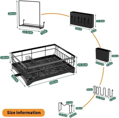 Imagen 2 del producto Escurridor de Platos y Utensilios Drenaje Automatico Gran Capacidad