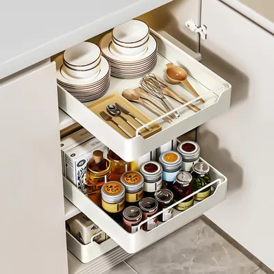 Imagen 2 del producto Organizador De Cocina Repisa Extraible Para Cajones Bandeja Desplegable Organizador Modular