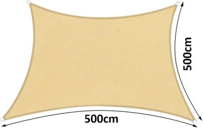 Imagen 2 del producto Lona Sombreadora Toldo Vela Permeable + Kit De Anclaje Jior 5x5mts